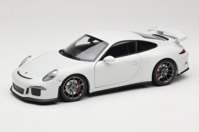 Porsche 911 991 GT3 Branco Com Jantes Prateadas Minichamps 1:18 113062721 Metal