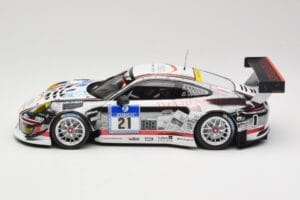Porsche 911 991.1 GT3 R #21 WTM Racing J. Stursberg / V. Krumbach 24h Nurburgring 2016 Minichamps 1:18 155166021 Metal - imagem 3 de 6