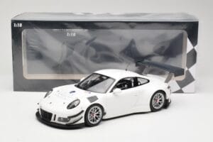 Porsche 911 991.1 GT3 R Branco Com Jantes Prateadas Minichamps 1:18 153166000 Metal - imagem 6 de 6