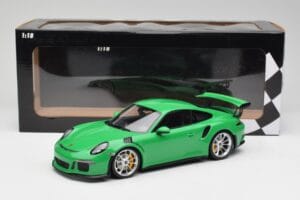 Porsche 911 991.1 GT3 RS Lizard Verde & Rodas Prata Minichamps 1:18 153066229 Metal - imagem 6 de 6