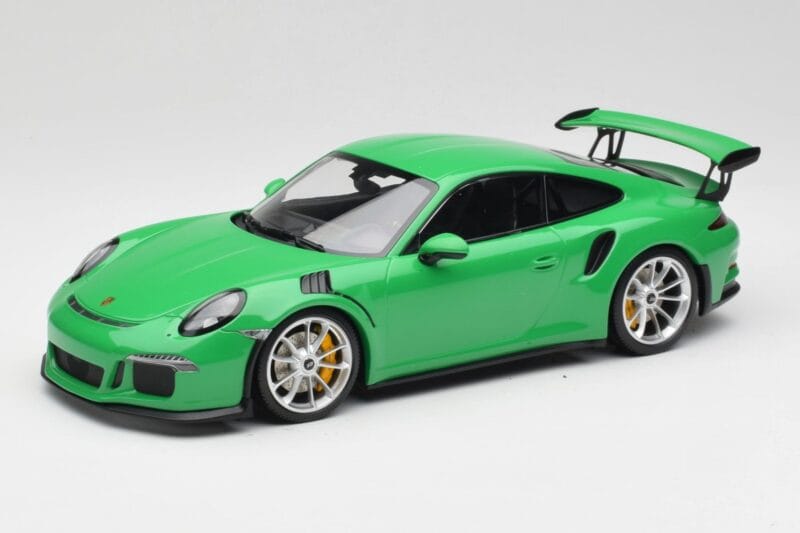 Porsche 911 991.1 GT3 RS Lizard Verde & Rodas Prata Minichamps 1:18 153066229 Metal