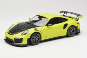 Porsche 911 991.2 GT2 RS Verde Lima com Jantes Prateadas Minichamps 1:18 155068309 Metal