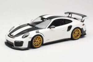Porsche 911 991.2 GT2 RS Weissach Package Branco Com Jantes Douradas Minichamps 1:18 153068308 Metal