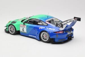 Porsche 911 991.2 GT3 R #4 Falken K. Bachler / M. Ragginger VLN Winner Round 6 2018 Minichamps 1:18 153186994 Metal - imagem 5 de 6