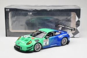 Porsche 911 991.2 GT3 R #4 Falken K. Bachler / M. Ragginger VLN Winner Round 6 2018 Minichamps 1:18 153186994 Metal - imagem 6 de 6