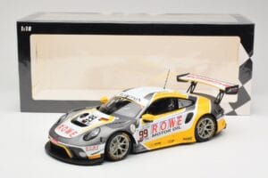 Porsche 911 991.2 GT3 R #99 Rowe Racing D. Olsen / M. Campbell 24 Hours of Spa 2019 Minichamps 1:18 155196099 Metal - imagem 6 de 6