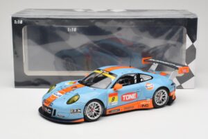 Porsche 911 991.2 GT3 R Pacific Gulf Racing #9 J. Lammers / K. Miura Super GT 300 Series 2017 Minichamps 1:18 155176909 Metal - imagem 6 de 6