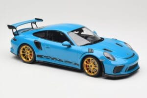 Porsche 911 991.2 GT3 RS Azul com Jantes Douradas Minichamps 1:18 155068222 Metal - imagem 4 de 6