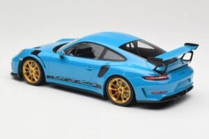 Porsche 911 991.2 GT3 RS Azul com Jantes Douradas Minichamps 1:18 155068222 Metal - imagem 5 de 6
