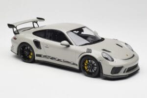 Porsche 911 991.2 GT3 RS Chalk Wording Jantes Pretas Minichamps 1:18 153068230 Metal - imagem 4 de 6