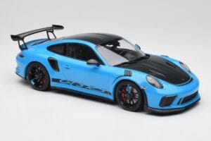 Porsche 911 991.2 GT3 RS Miami Azul Weissach Package & Rodas Magnésio Pretas Minichamps 1:18 153068231 Metal - imagem 4 de 6