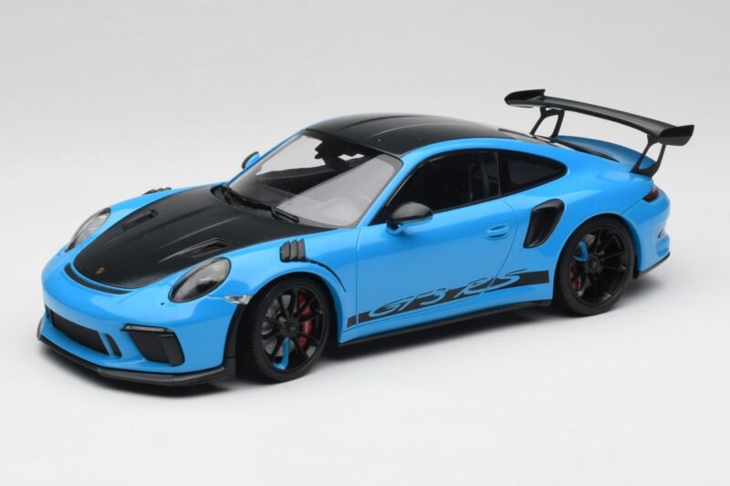 Porsche 911 991.2 GT3 RS Miami Azul Weissach Package & Rodas Magnésio Pretas Minichamps 1:18 153068231 Metal
