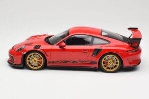 Porsche 911 991.2 GT3 RS Vermelho com Jantes Douradas Minichamps 1:18 155068220 Metal - imagem 3 de 6