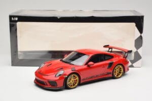 Porsche 911 991.2 GT3 RS Vermelho com Jantes Douradas Minichamps 1:18 155068220 Metal - imagem 6 de 6