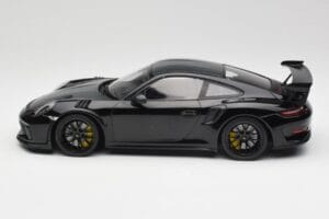 Porsche 911 991.2 GT3 RS Weissach Package Preto & Rodas Pretas Minichamps 1:18 153068228 Metal - imagem 3 de 6