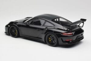 Porsche 911 991.2 GT3 RS Weissach Package Preto & Rodas Pretas Minichamps 1:18 153068228 Metal - imagem 5 de 6