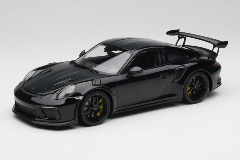 Porsche 911 991.2 GT3 RS Weissach Package Preto & Rodas Pretas Minichamps 1:18 153068228 Metal