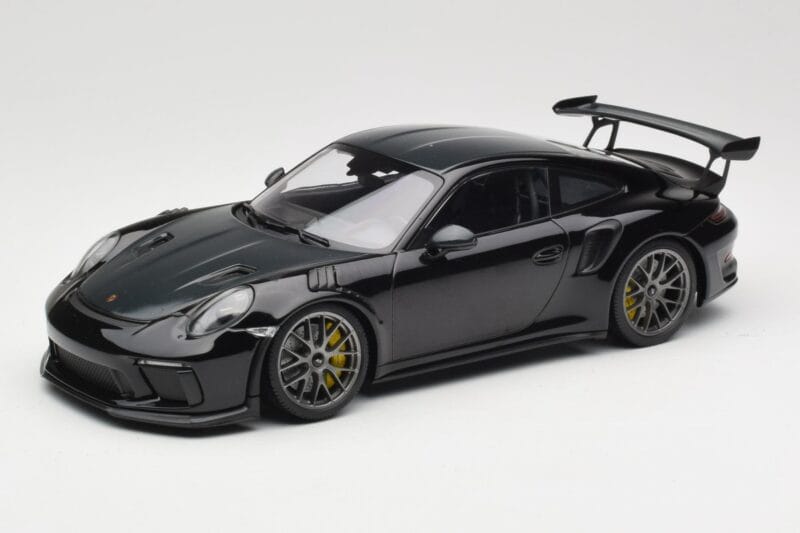 Porsche 911 991.2 GT3 RS Weissach Package Preto Jantes Magnesio Prateadas Minichamps 1:18 153068229 Metal