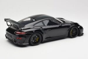 Porsche 911 991.2 GT3 RS Weissach Package Preto Com Jantes Pretas Minichamps 1:18 153068321 Metal - imagem 2 de 6