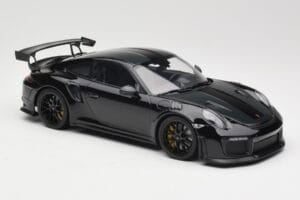 Porsche 911 991.2 GT3 RS Weissach Package Preto Com Jantes Pretas Minichamps 1:18 153068321 Metal - imagem 4 de 6