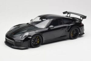 Porsche 911 991.2 GT3 RS Weissach Package Preto Com Jantes Pretas Minichamps 1:18 153068321 Metal