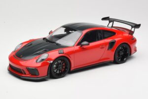 Porsche 911 991.2 GT3 RS Weissach Package Vermelho com Jantes Pretas Minichamps 1:18 155068230 Metal