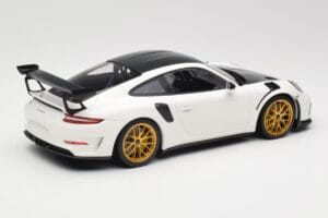 Porsche 911 991.2 GT3 RS Weissach Package Branco Jantes Magnesio Douradas Minichamps 1:18 153068238 Metal - imagem 2 de 6