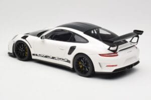 Porsche 911 991.2 GT3 RS Weissach Package Branco Wording Jantes Magnesio Pretas Minichamps 1:18 153068225 Metal - imagem 5 de 6