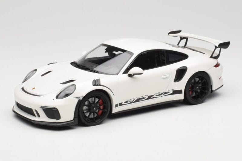 Porsche 911 991.2 GT3 RS Branco com Jantes Pretas Minichamps 1:18 155068224 Metal