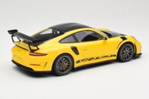 Porsche 911 991.2 GT3 RS Amarelo Weissach Package Platinum Wheels Minichamps 1:18 155068221 Metal - imagem 2 de 6