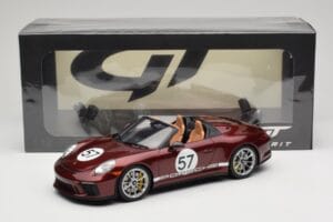 Porsche 911 991.2 Speedster Heritage Edition Cherry Metallic GT Spirit 1:18 GT929 Resina - imagem 6 de 6