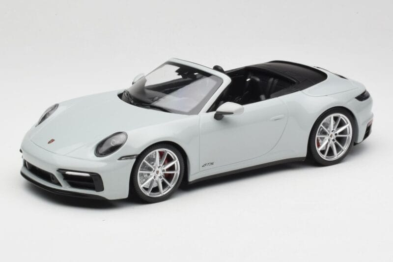 Porsche 911 992 Carrera 4 GTS Cabriolet Cinzento Minichamps 1:18 155063034 Metal