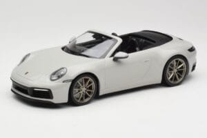 Porsche 911 992 Carrera 4S Cabriolet Cinzento Minichamps 1:18 155067335 Metal