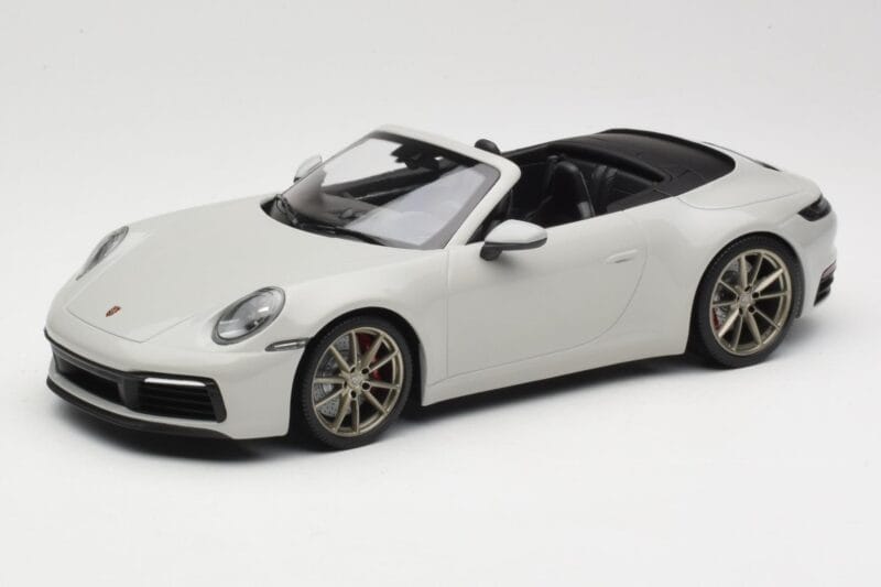 Porsche 911 992 Carrera 4S Cabriolet Cinzento Minichamps 1:18 155067335 Metal