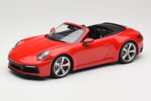 Porsche 911 992 Carrera 4S Cabriolet Vermelho Minichamps 1:18 155067331 Metal