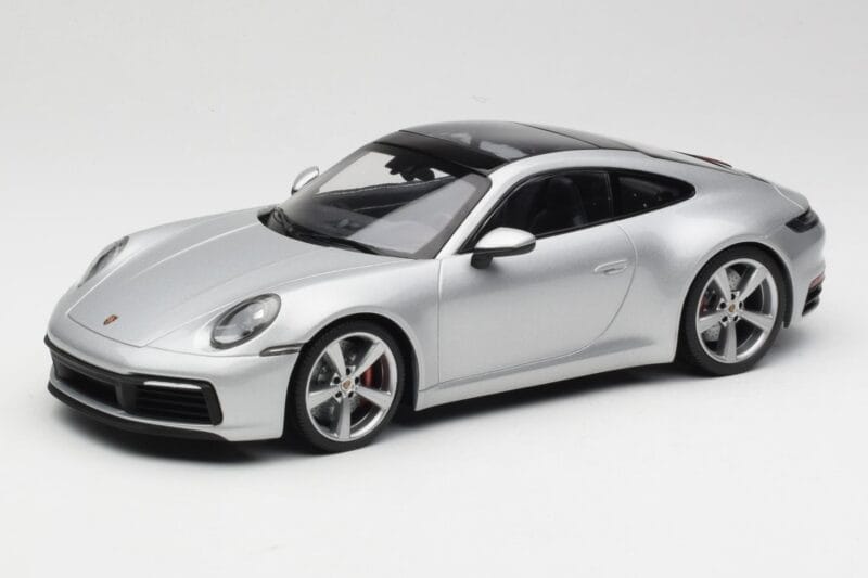 Porsche 911 992 Carrera 4S Prateado Minichamps 1:18 155067322 Metal