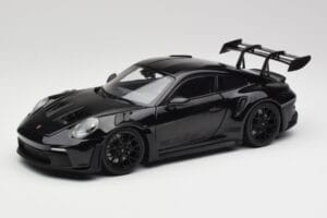 Porsche 911 992 GT3 RS Preto & Jantes Pretas Concept Minichamps 1:18 911992003 Metal