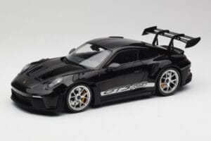 Porsche 911 992 GT3 RS Preto Com Jantes Prateadas Minichamps 1:18 155062231 Metal