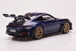 Porsche 911 992 GT3 RS Gentian Azul Metálico Norev 1:18 187363 Metal - imagem 3 de 8