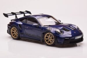 Porsche 911 992 GT3 RS Gentian Azul Metálico Norev 1:18 187363 Metal - imagem 6 de 8