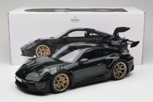 Porsche 911 992 GT3 RS Jet Green Metallic Black Norev 1:12 127532 Metal - imagem 6 de 6