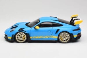 Porsche 911 992 GT3 RS Shark Azul & Amarelo Decor Concept Minichamps 1:18 911992001 Metal - imagem 4 de 8