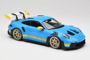 Porsche 911 992 GT3 RS Shark Azul & Amarelo Decor Concept Minichamps 1:18 911992001 Metal - imagem 6 de 8