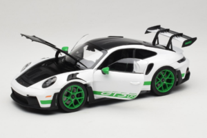 Porsche 911 992 GT3 RS Tribute to Carrera RS White Python Green Norev 1:18 187372 Metal - imagem 2 de 8