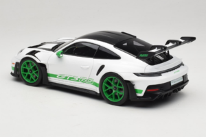 Porsche 911 992 GT3 RS Tribute to Carrera RS White Python Green Norev 1:18 187372 Metal - imagem 7 de 8