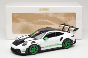 Porsche 911 992 GT3 RS Tribute to Carrera RS White Python Green Norev 1:18 187372 Metal - imagem 8 de 8