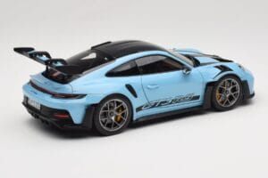 Porsche 911 992 GT3 RS Weissach Pack Gulf Blue Norev 1:18 187367 Metal - imagem 3 de 8