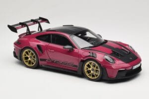 Porsche 911 992 GT3 RS Weissach Package Ruby Star Norev 1:18 187370 Metal - imagem 6 de 8