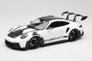 Porsche 911 992 GT3 RS Branco & Rodas Pretas Minichamps 1:18 155062230 Metal