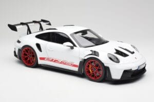 Porsche 911 992 GT3 RS Branco & Pyro Vermelho Norev 1:12 127530 Metal - imagem 4 de 6